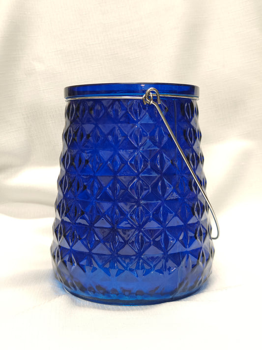 Sapphire Prism Large Glass Lantern