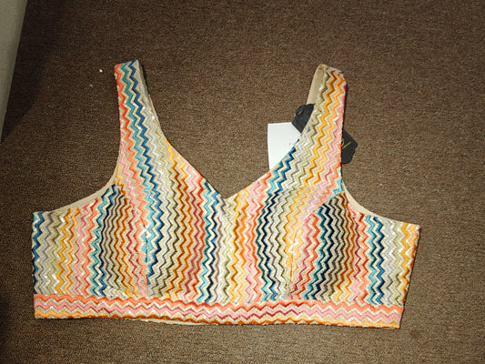 Zigzag Sequin Blouse – Prism Pulse