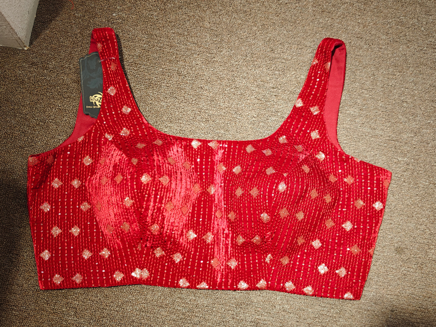 Embroidered Choli – Ruby Lattice