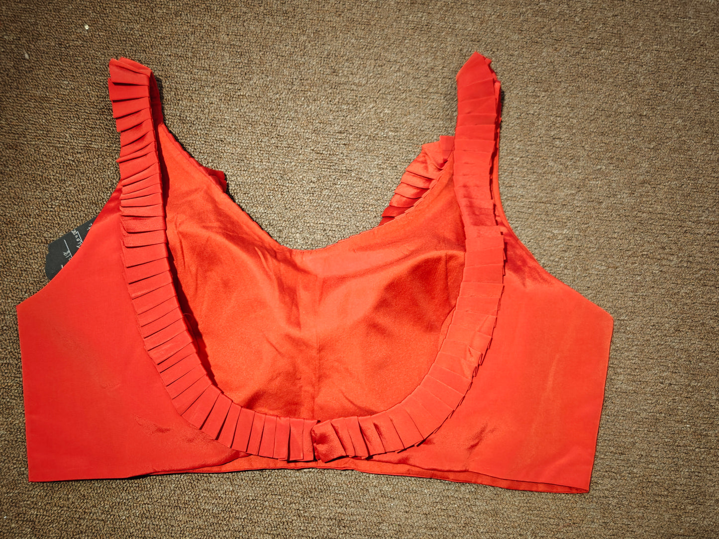 Pleated Neck Blouse – Crimson Fold