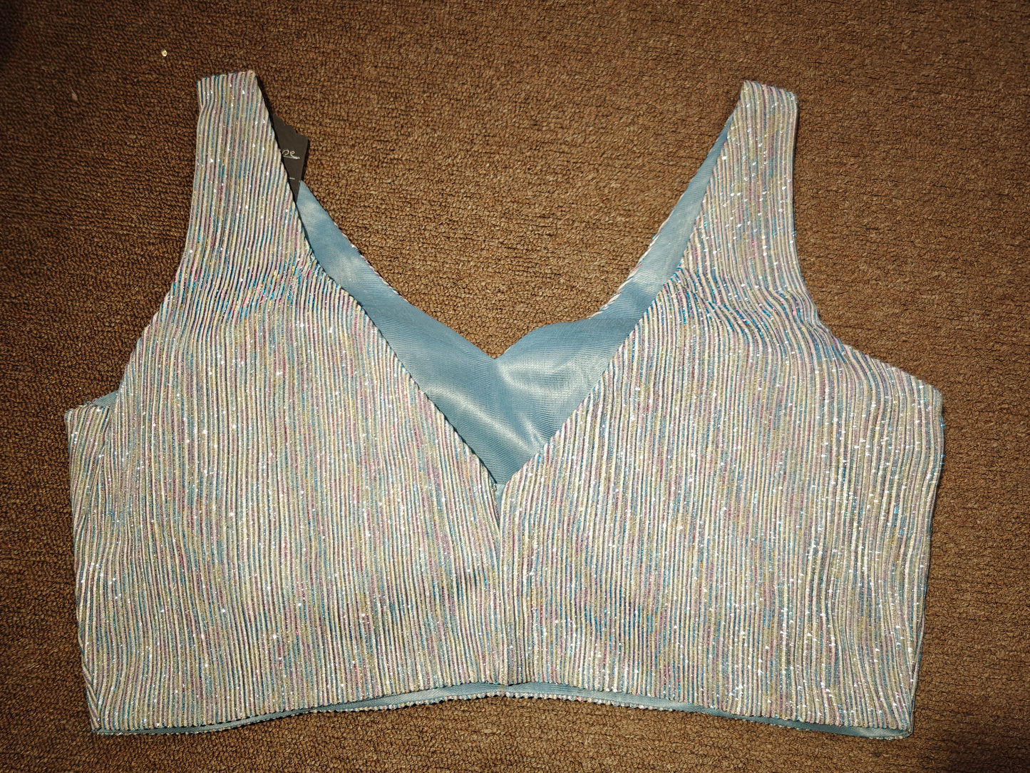 Sequin Stripe Crop Top – Ice Prism