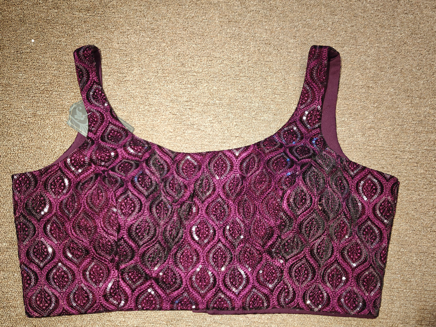 Sequin Oval Bodice Blouse