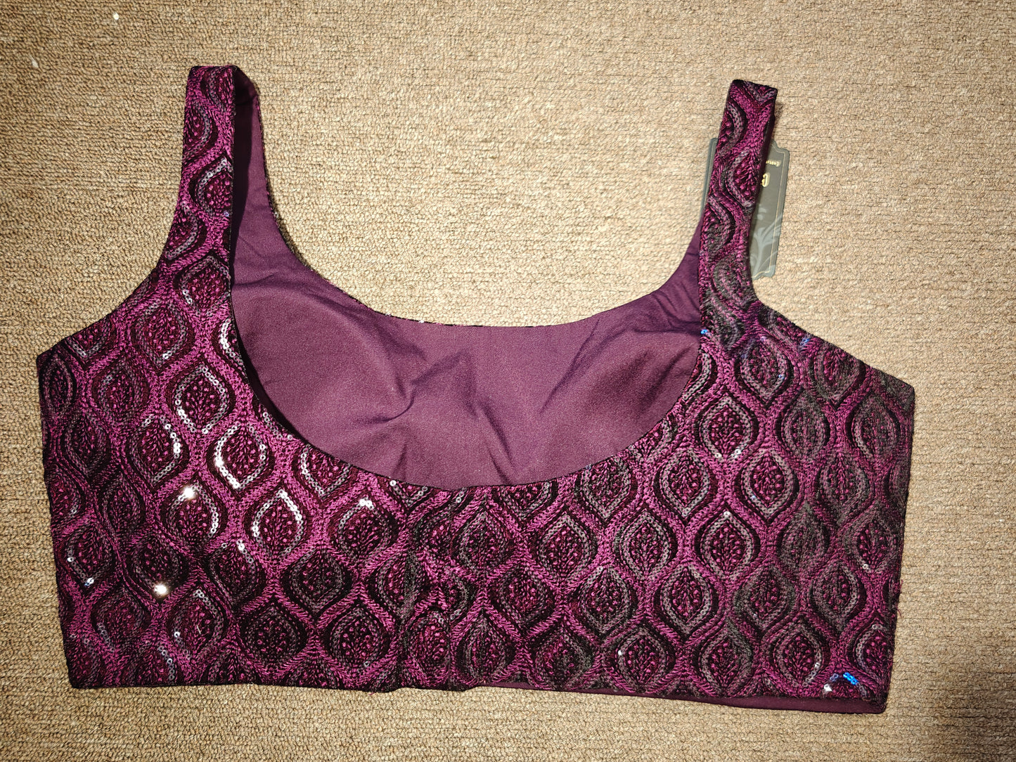 Sequin Oval Bodice Blouse