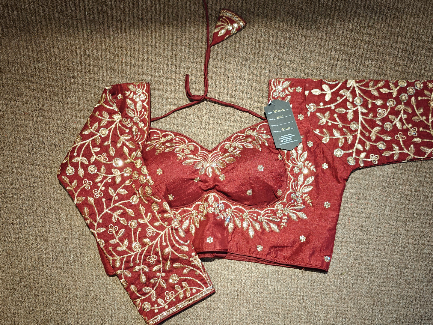 Embroidered Long-Sleeve Choli