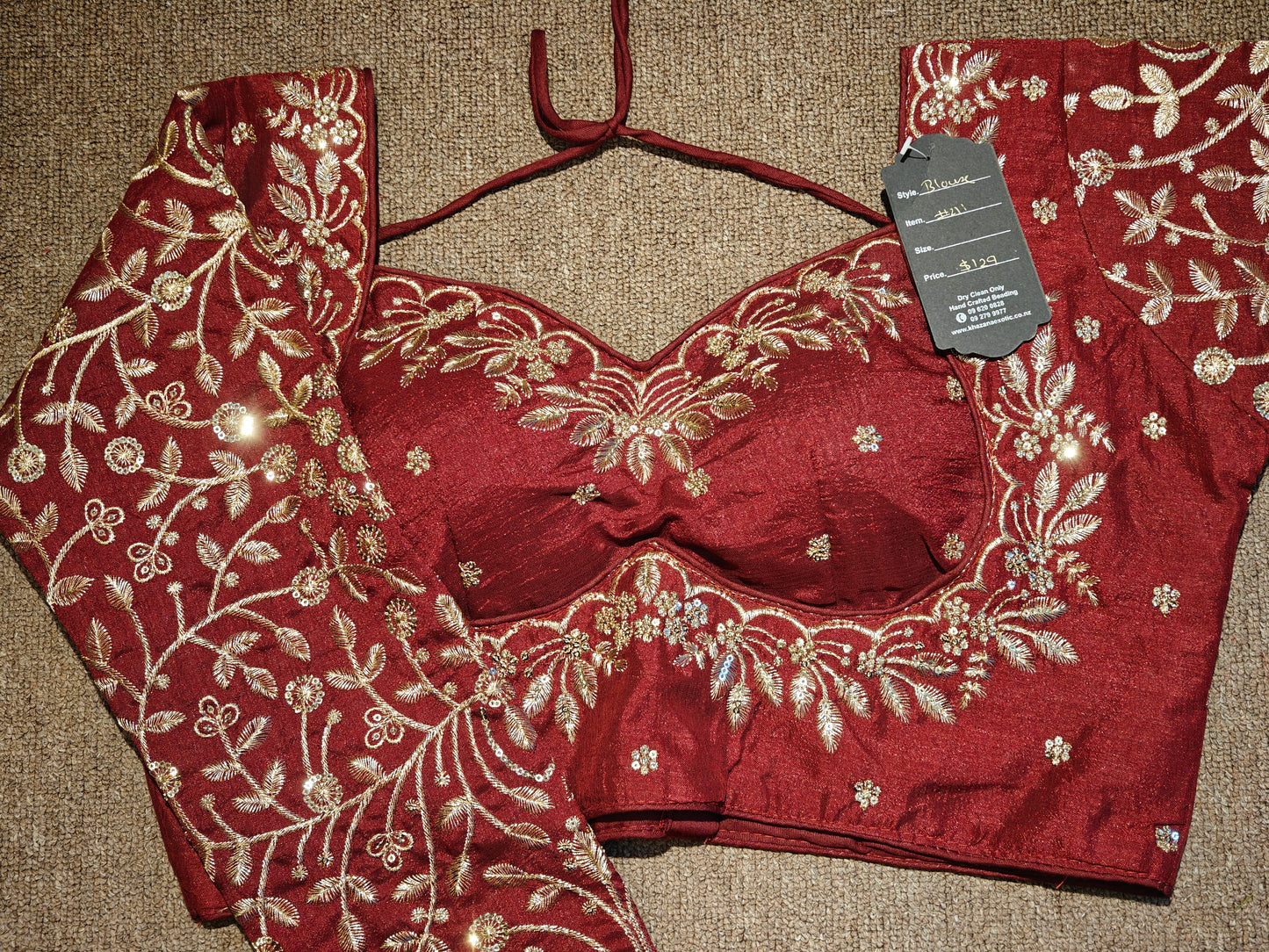 Embroidered Long-Sleeve Choli