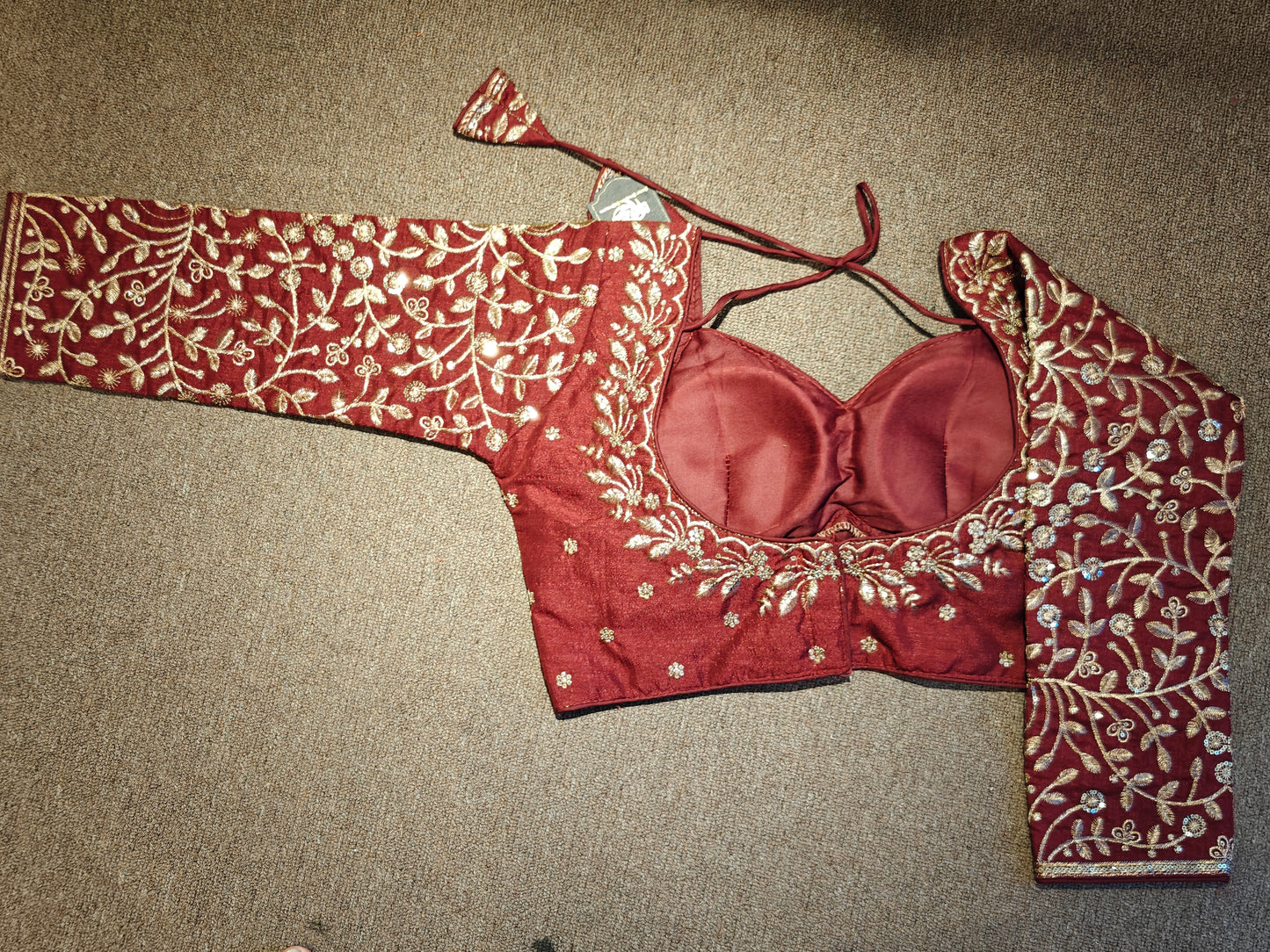 Embroidered Long-Sleeve Choli