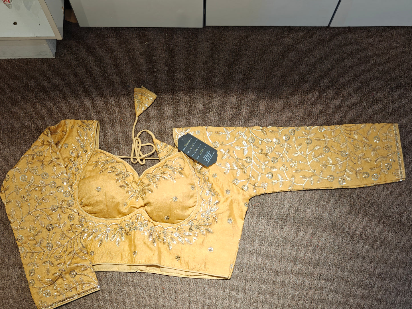 Embroidered Long-Sleeve Choli