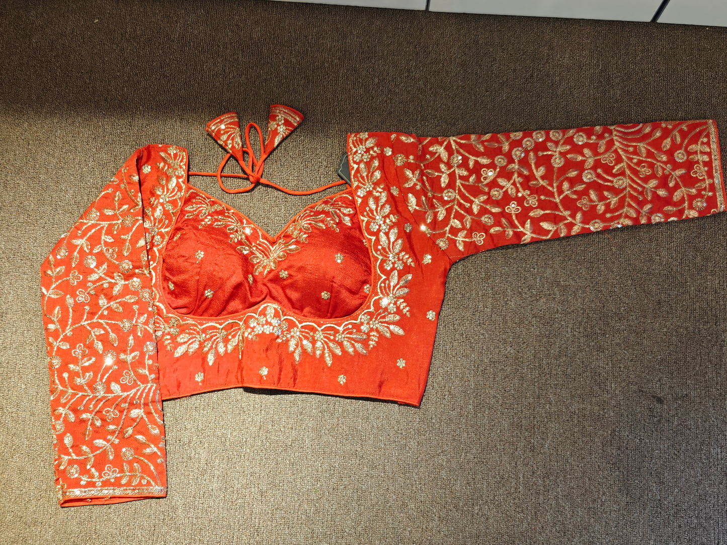 Embroidered Long-Sleeve Choli