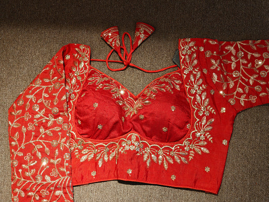 Embroidered Long-Sleeve Choli