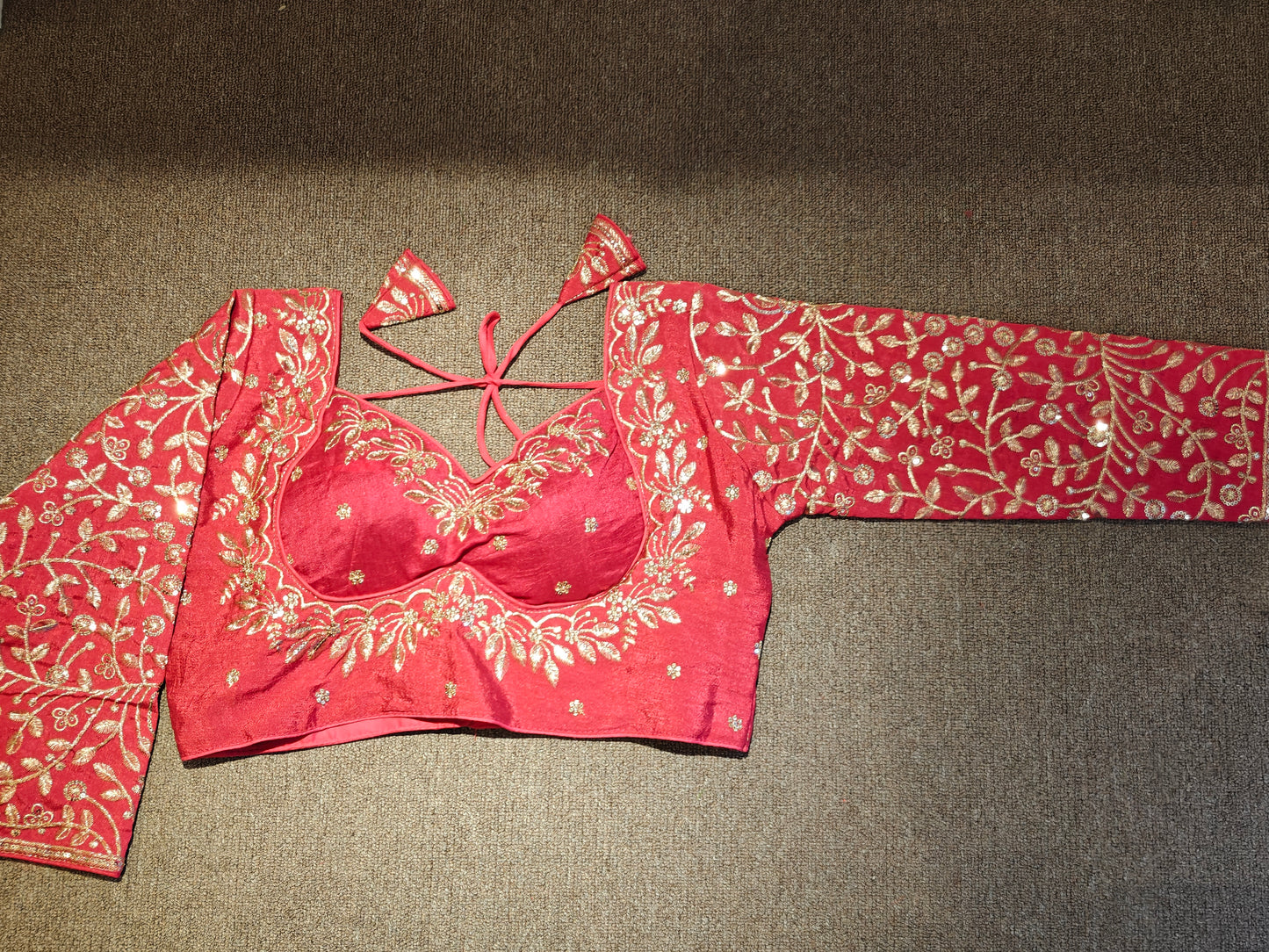 Embroidered Long-Sleeve Choli