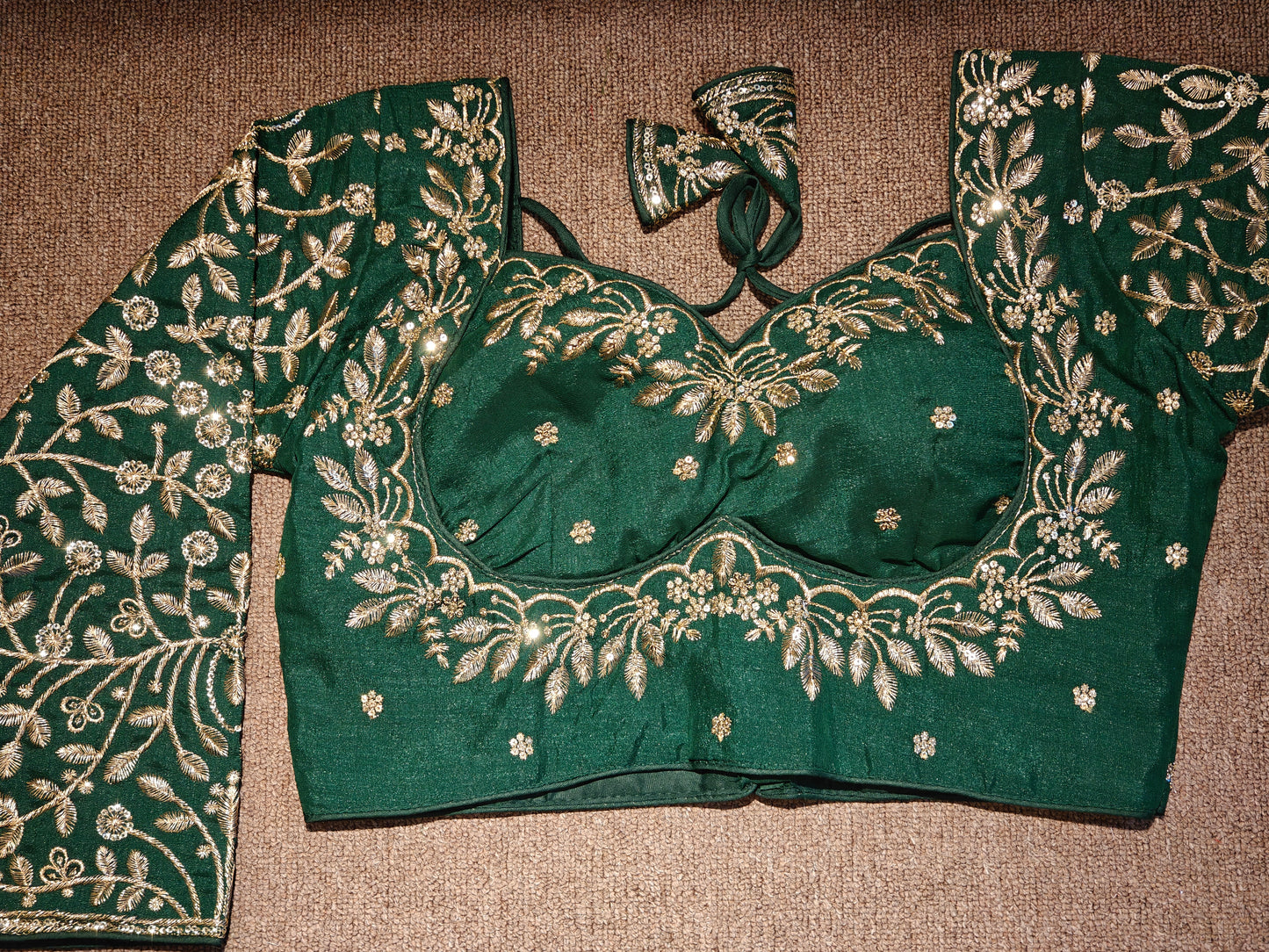 Embroidered Long-Sleeve Choli