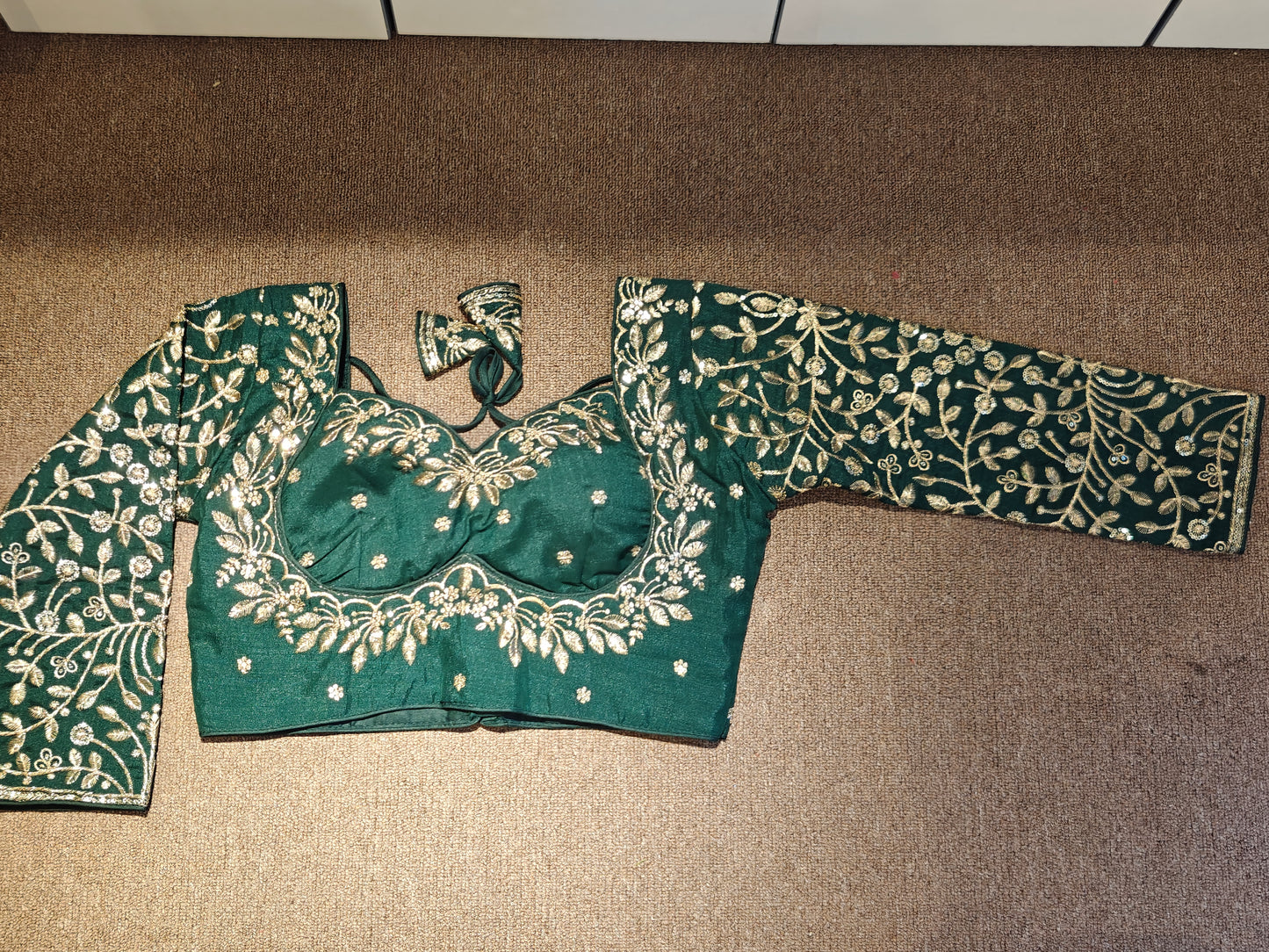 Embroidered Long-Sleeve Choli
