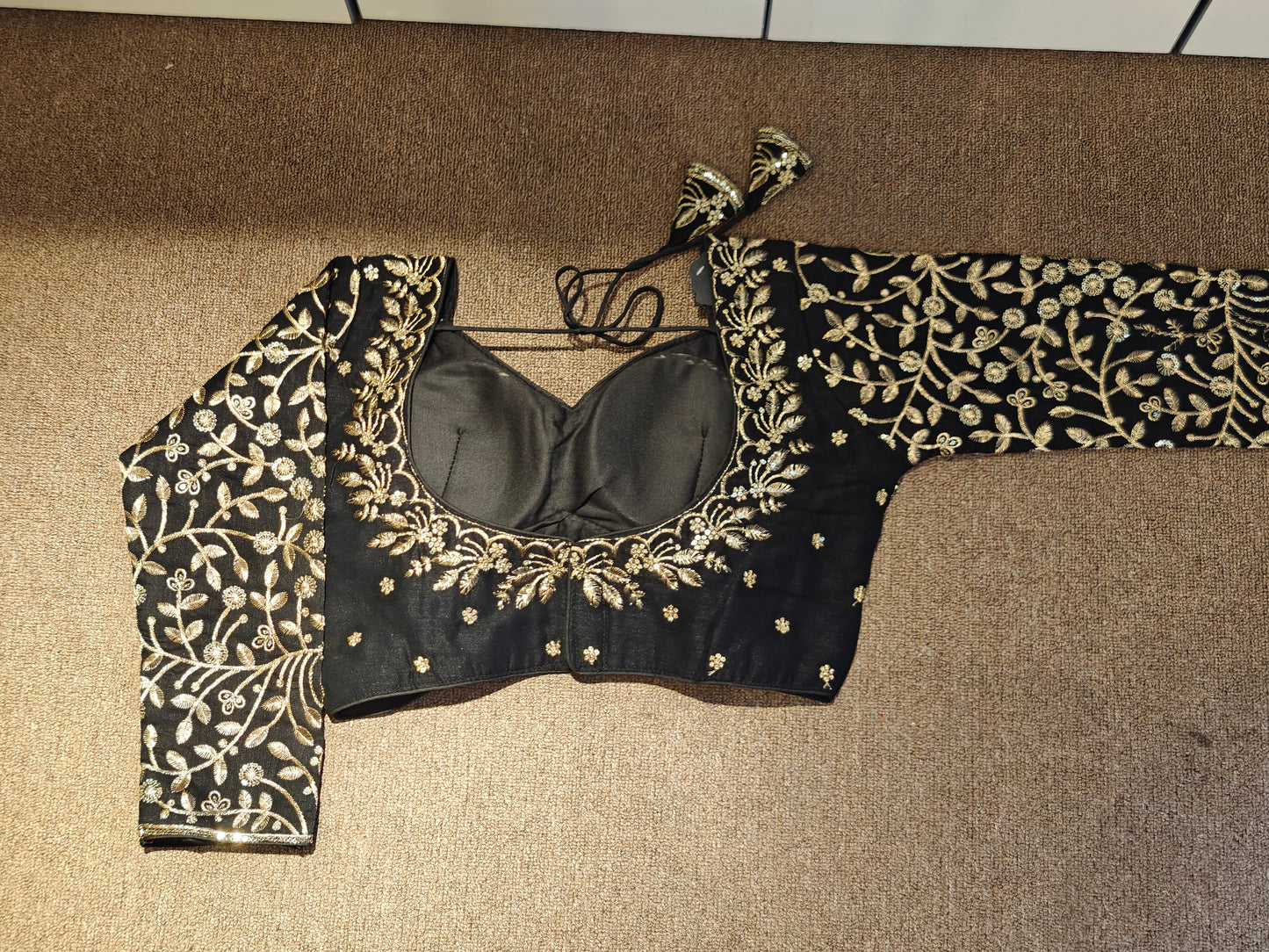 Embroidered Long-Sleeve Choli