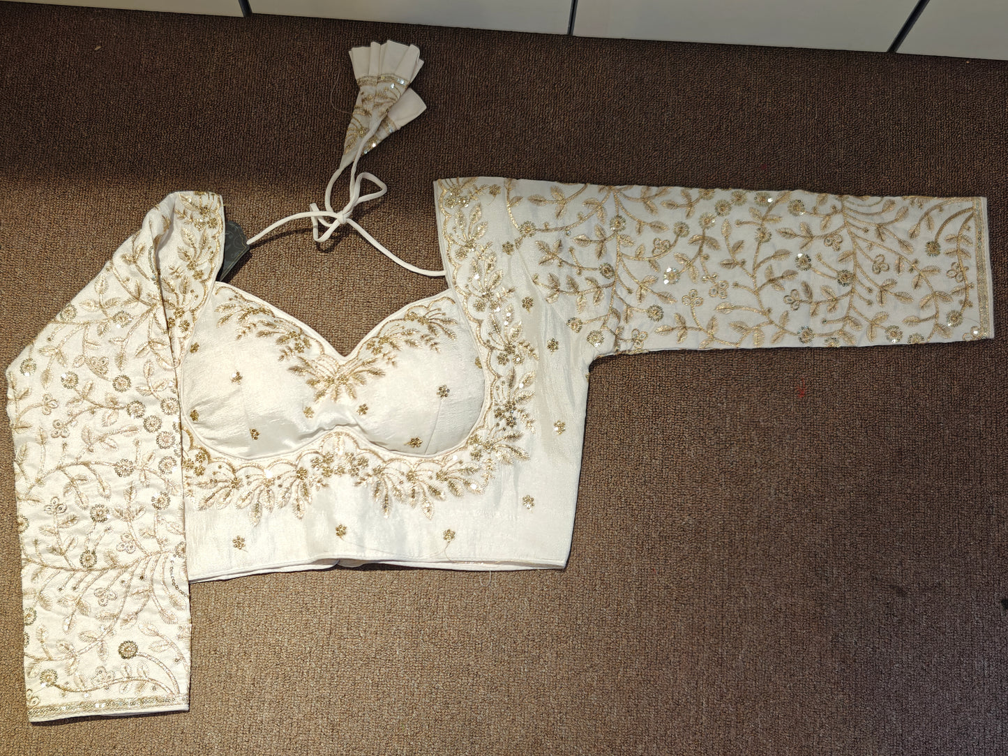 Embroidered Long-Sleeve Choli