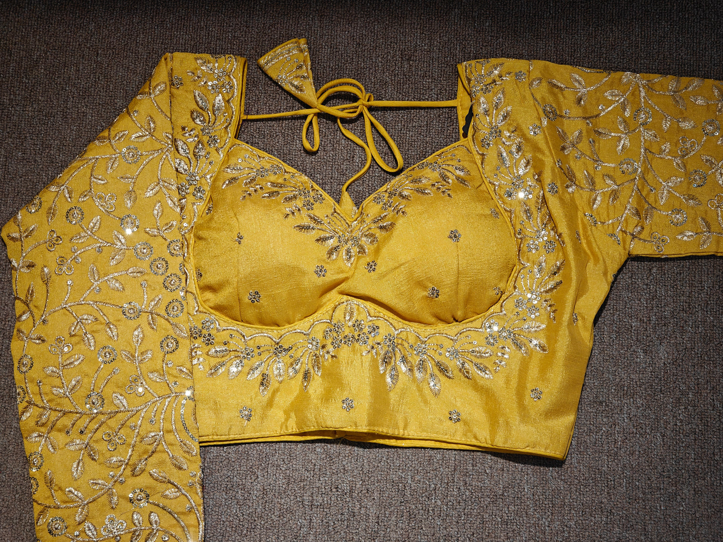 Embroidered Long-Sleeve Choli