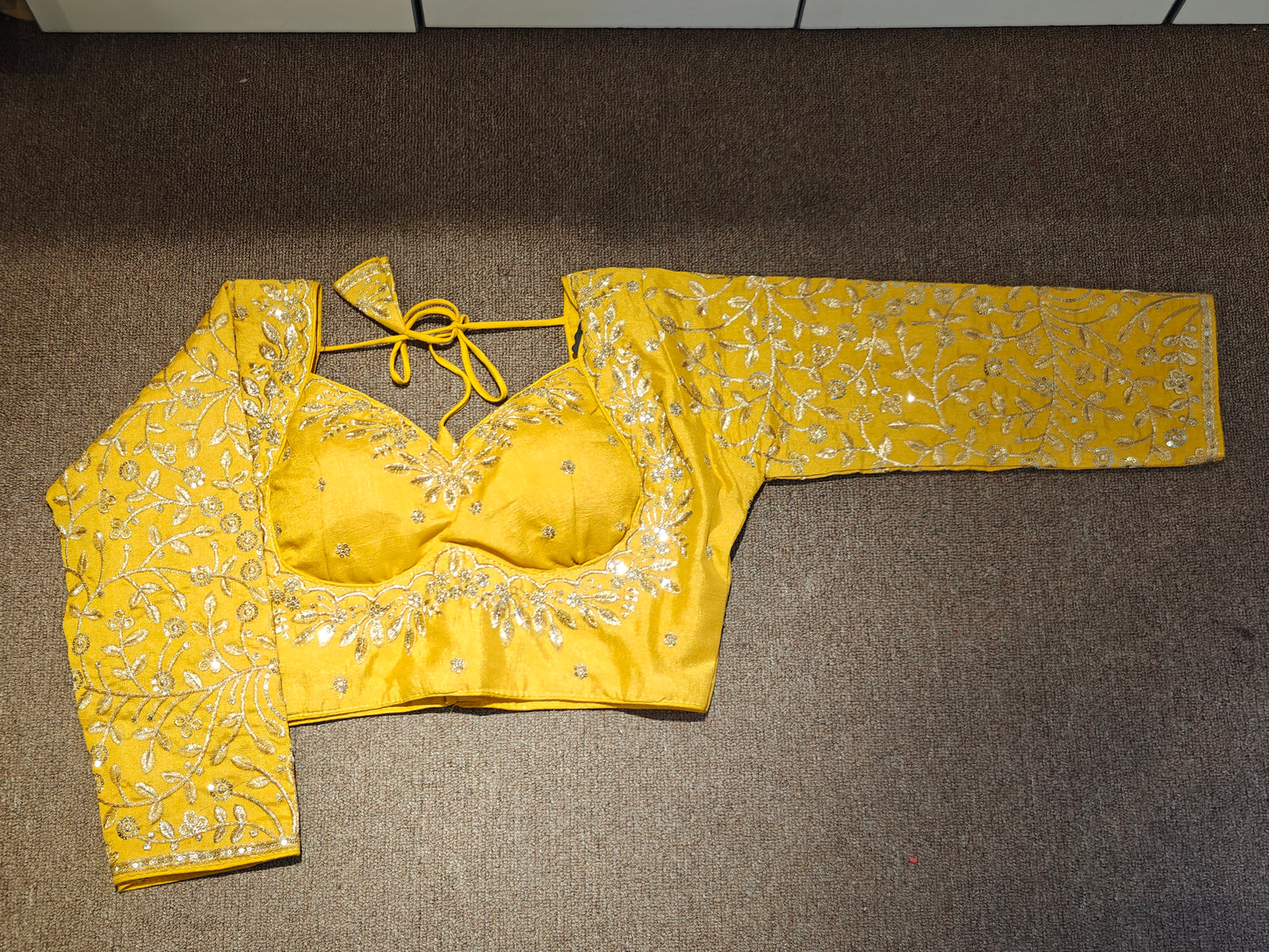 Embroidered Long-Sleeve Choli