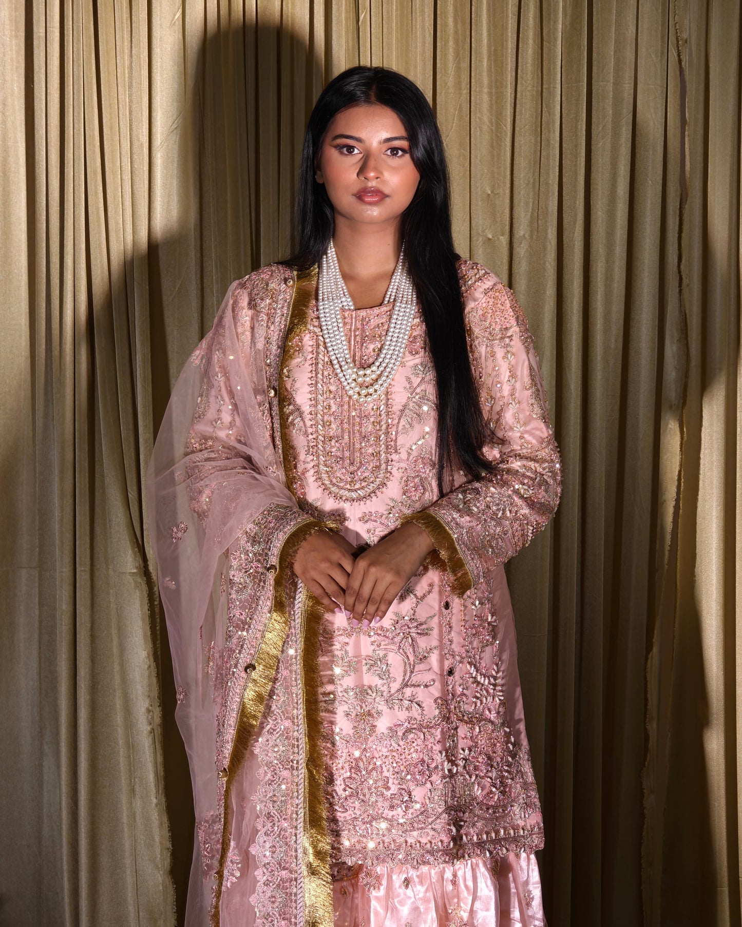 Blush Pink Embroidered Salwar Suit