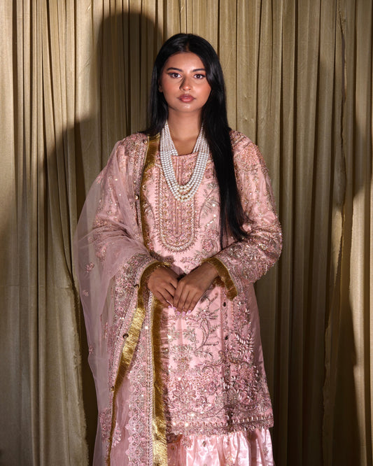 Blush Pink Embroidered Salwar Suit