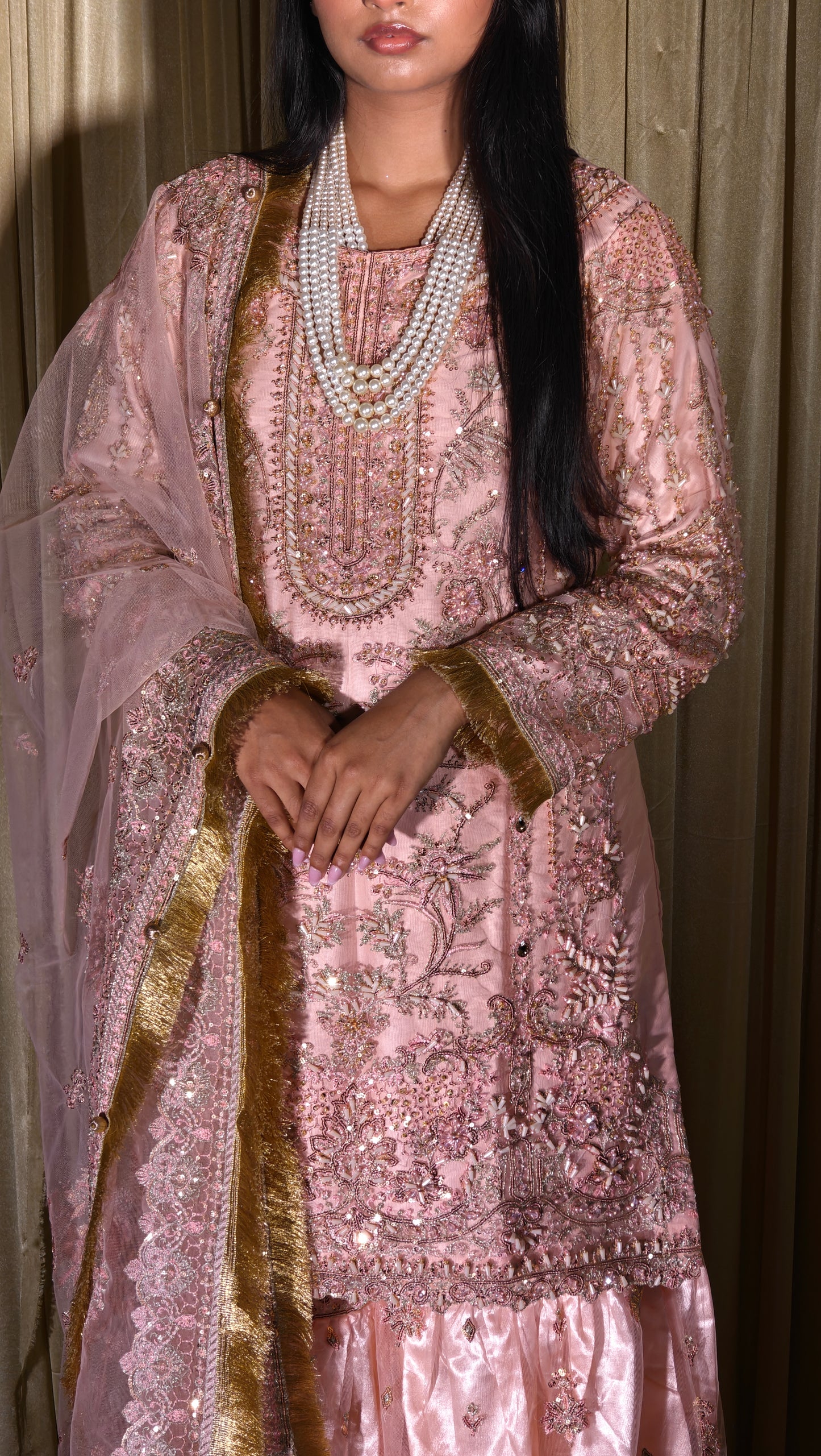 Blush Pink Embroidered Salwar Suit