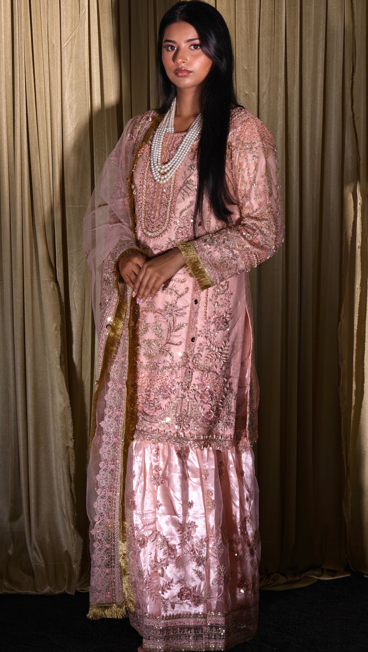 Blush Pink Embroidered Salwar Suit