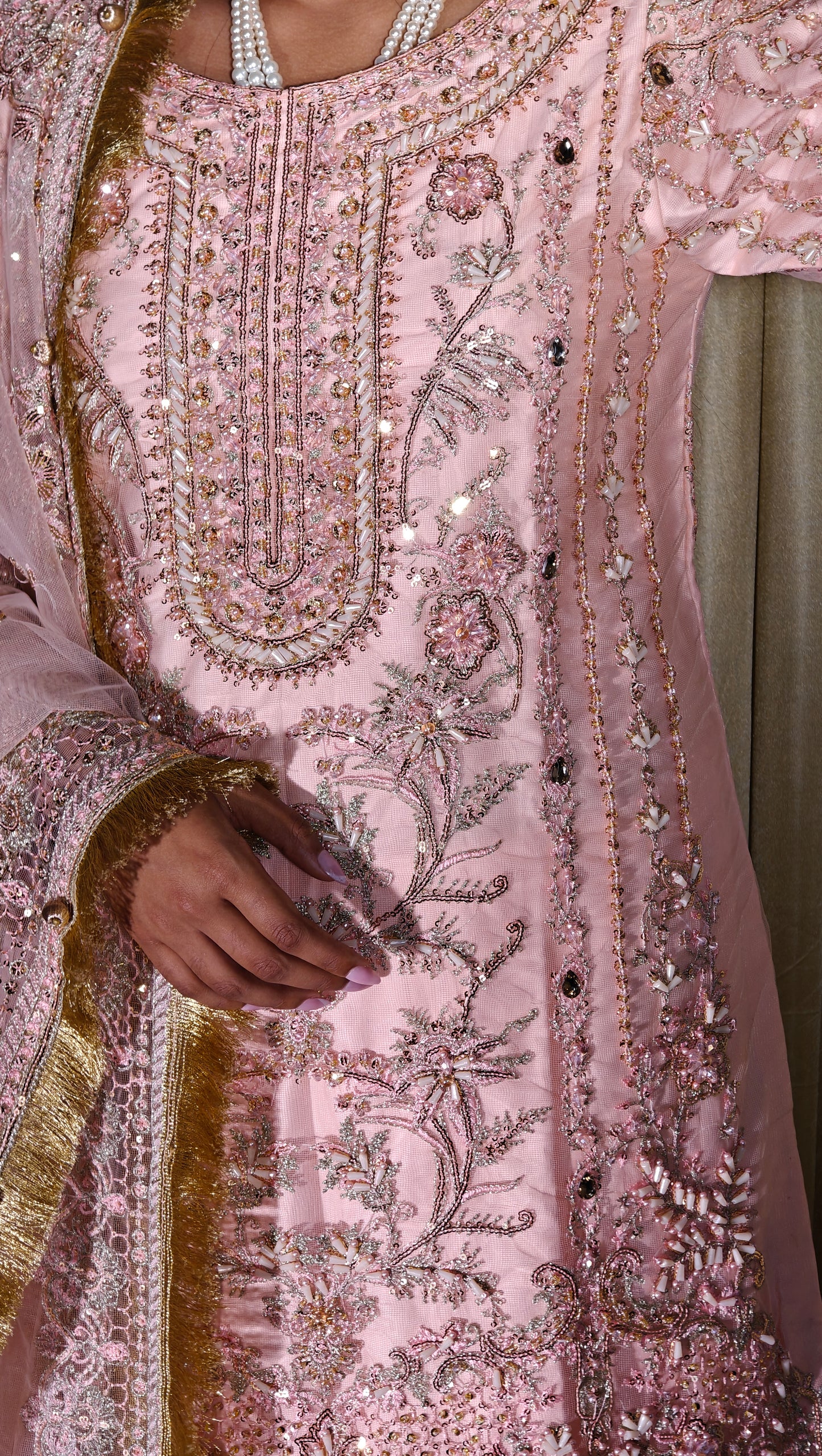 Blush Pink Embroidered Salwar Suit