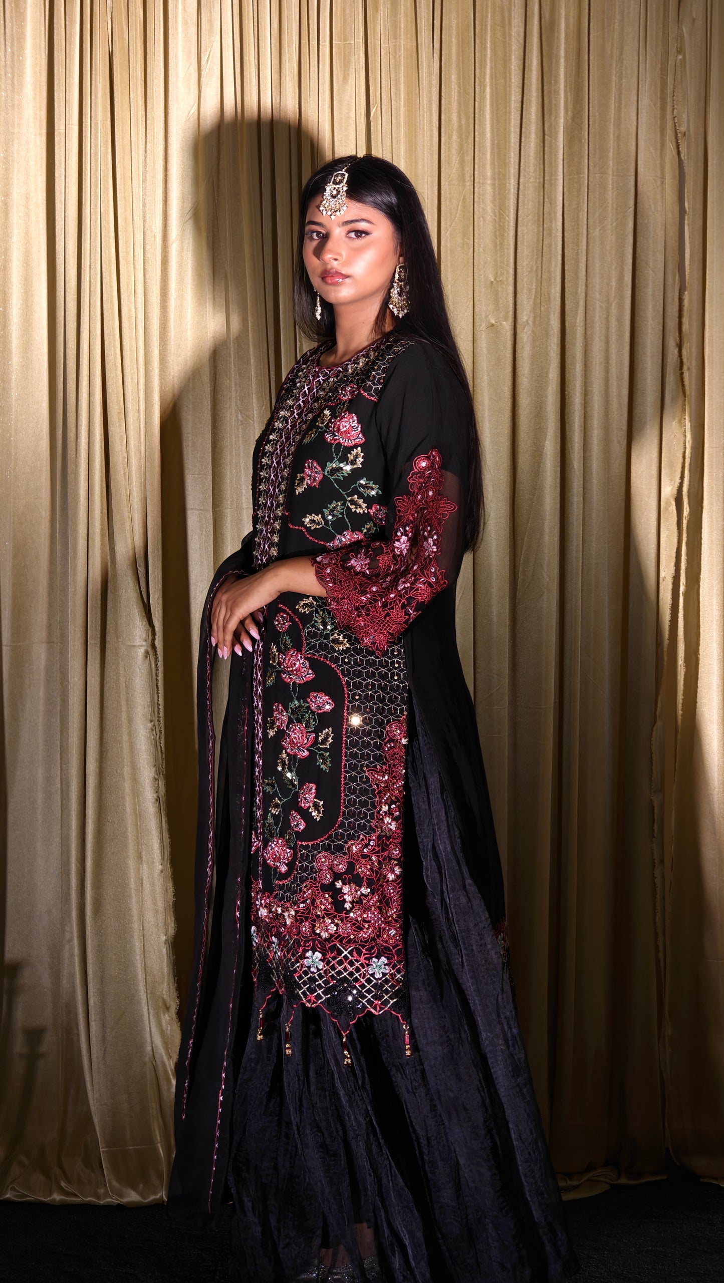 Black Embroidered Salwar Suit