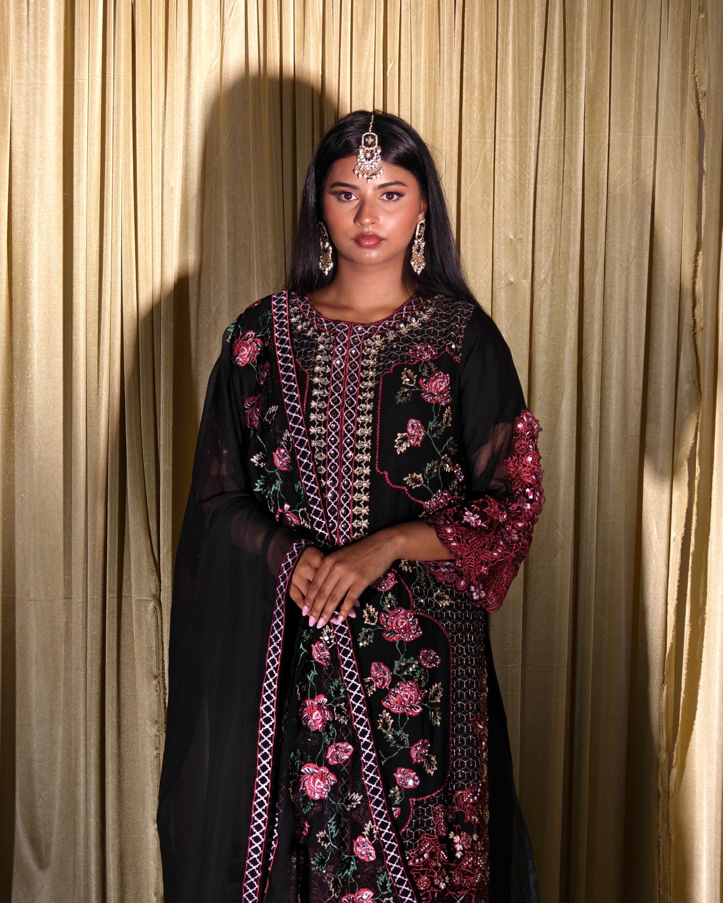 Black Embroidered Salwar Suit
