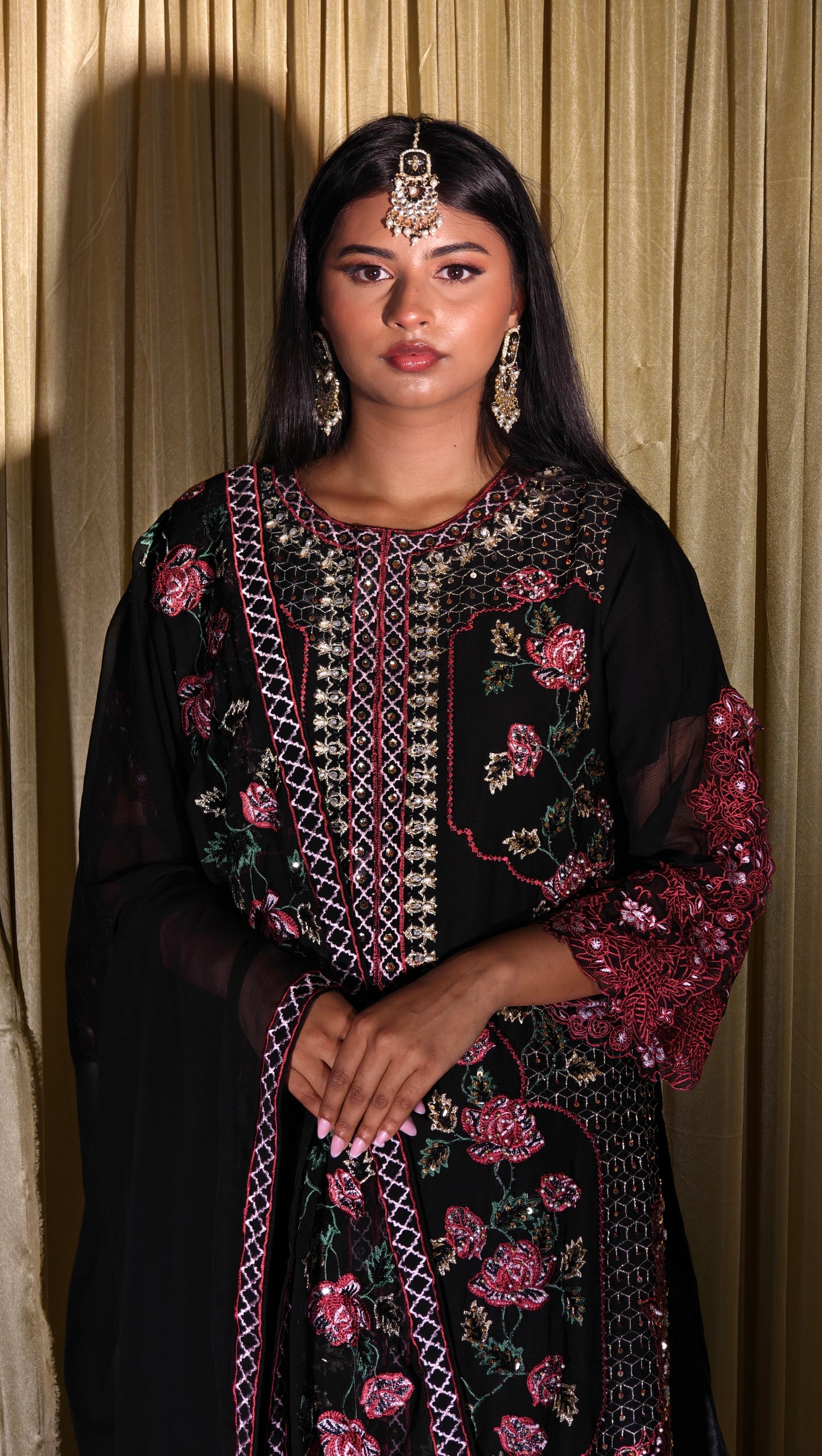 Black Embroidered Salwar Suit