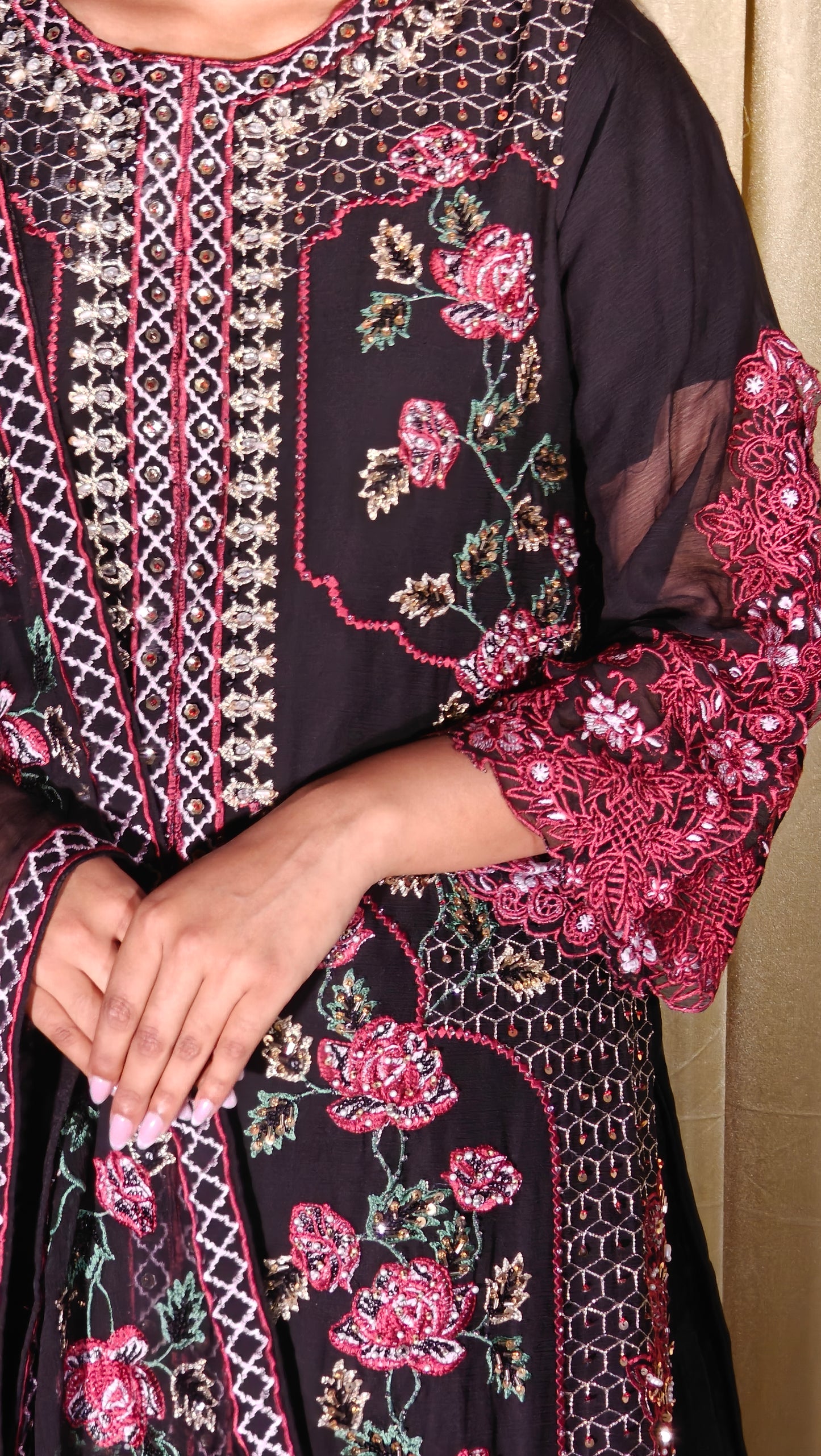 Black Embroidered Salwar Suit