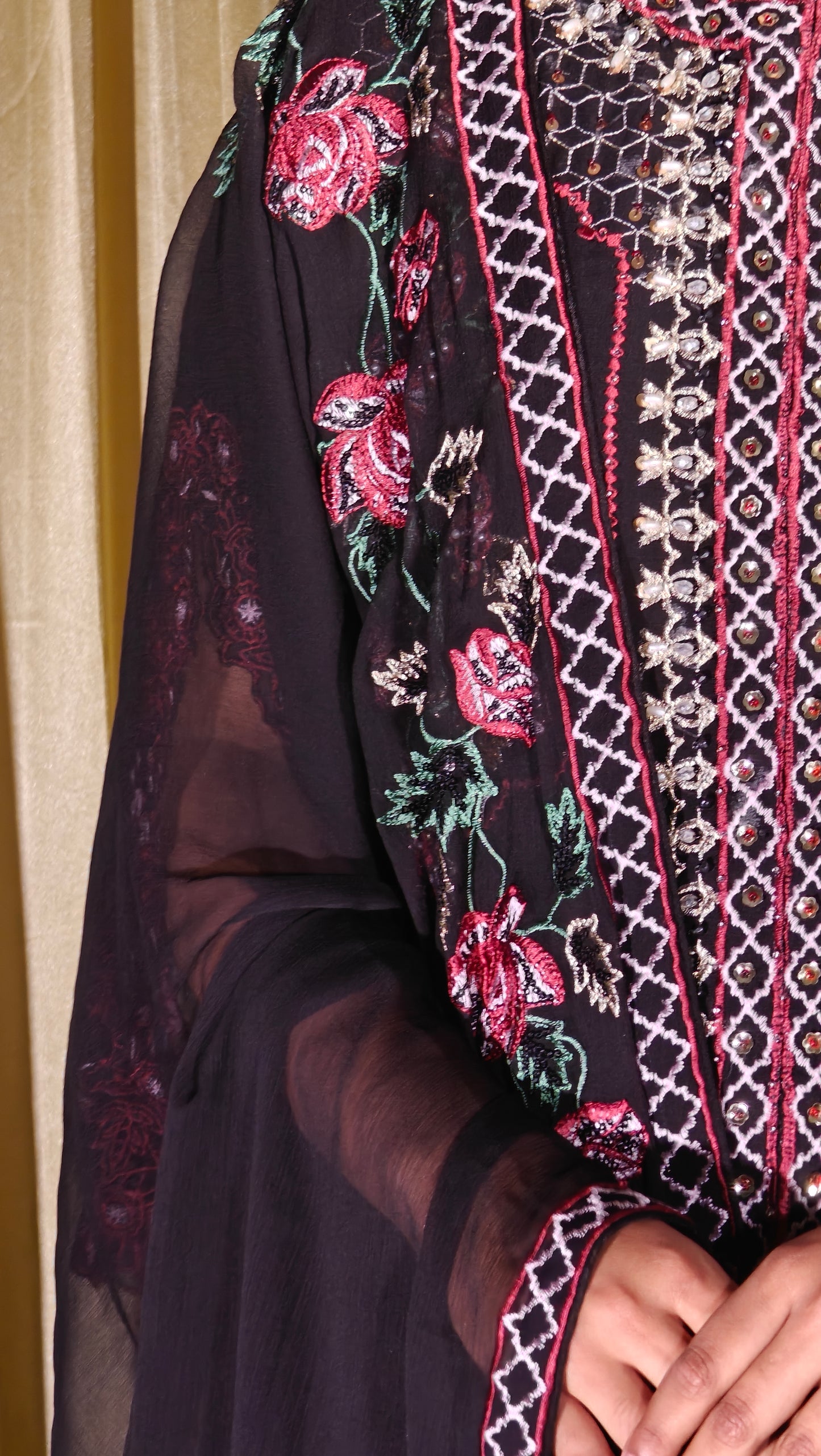 Black Embroidered Salwar Suit