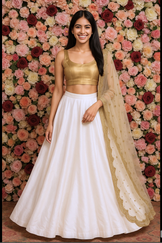Golden Ivory  Lehenga Set