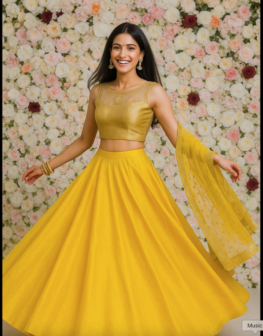 Golden Radiance Lehenga set