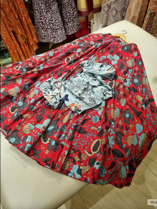 Crimson Garden Lehenga Set