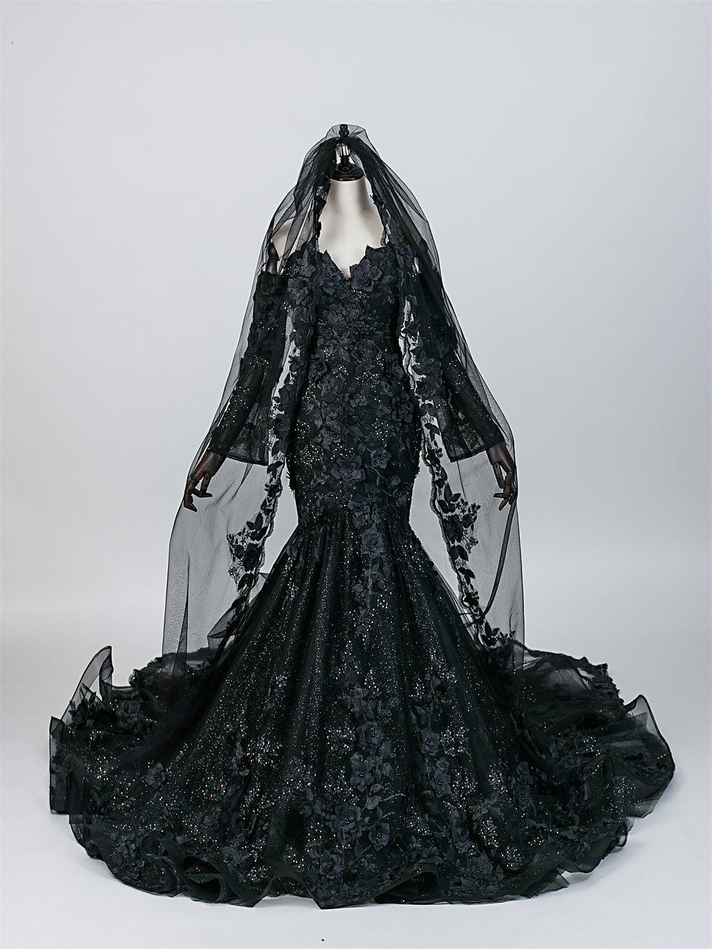 Gothic Veil Bridal Gown