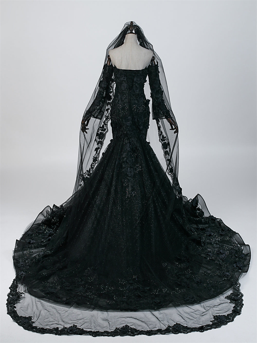 Gothic Veil Bridal Gown