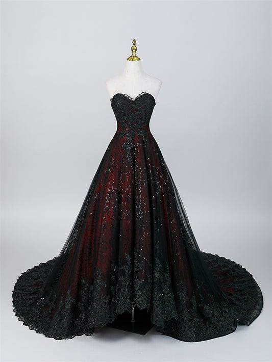 Crimson Eclipse Bridal Gown