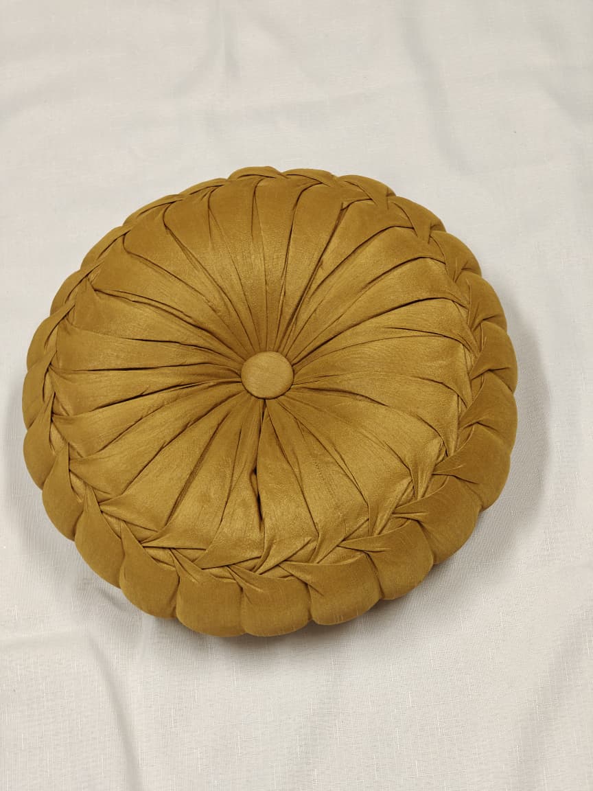 Marigold Bloom Pleated Accent Pillow
