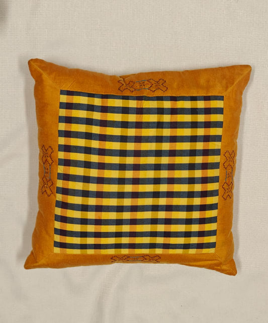 Harvest Plaid Artisan Frame Cushion