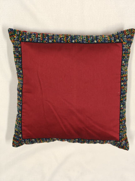 Maroon Bloom Framed Heritage Cushion