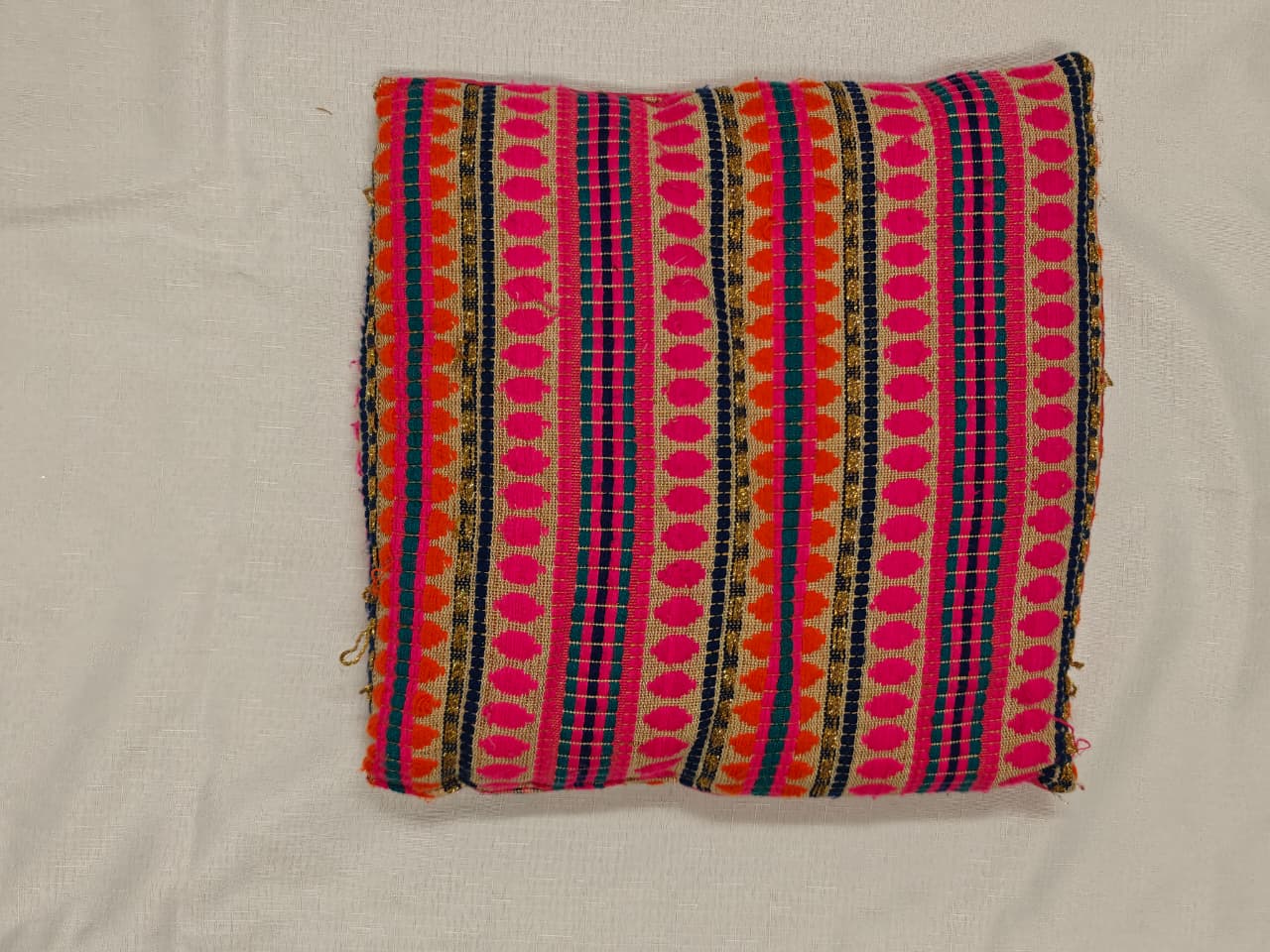 Festival Stripe Artisan Weave Cushion