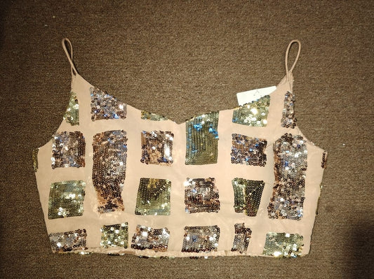 Sequin Grid Camisole – Disco Mosaic
