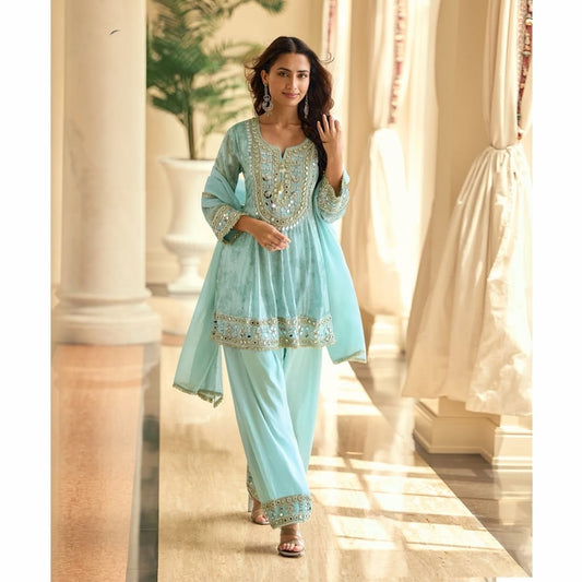 Long Top Farshi – Light Blue