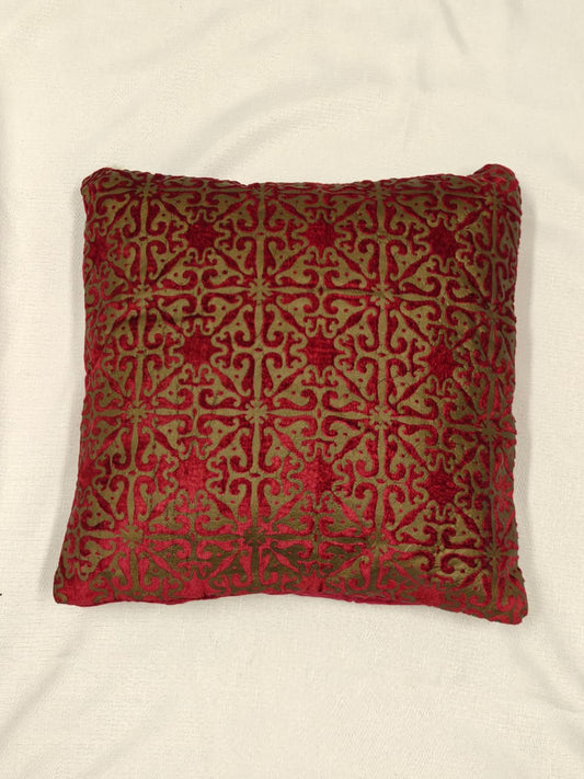 Regal Crimson Damask Heritage Cushion