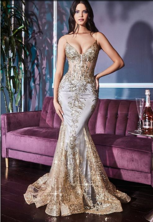 Golden Frost Mermaid Gown