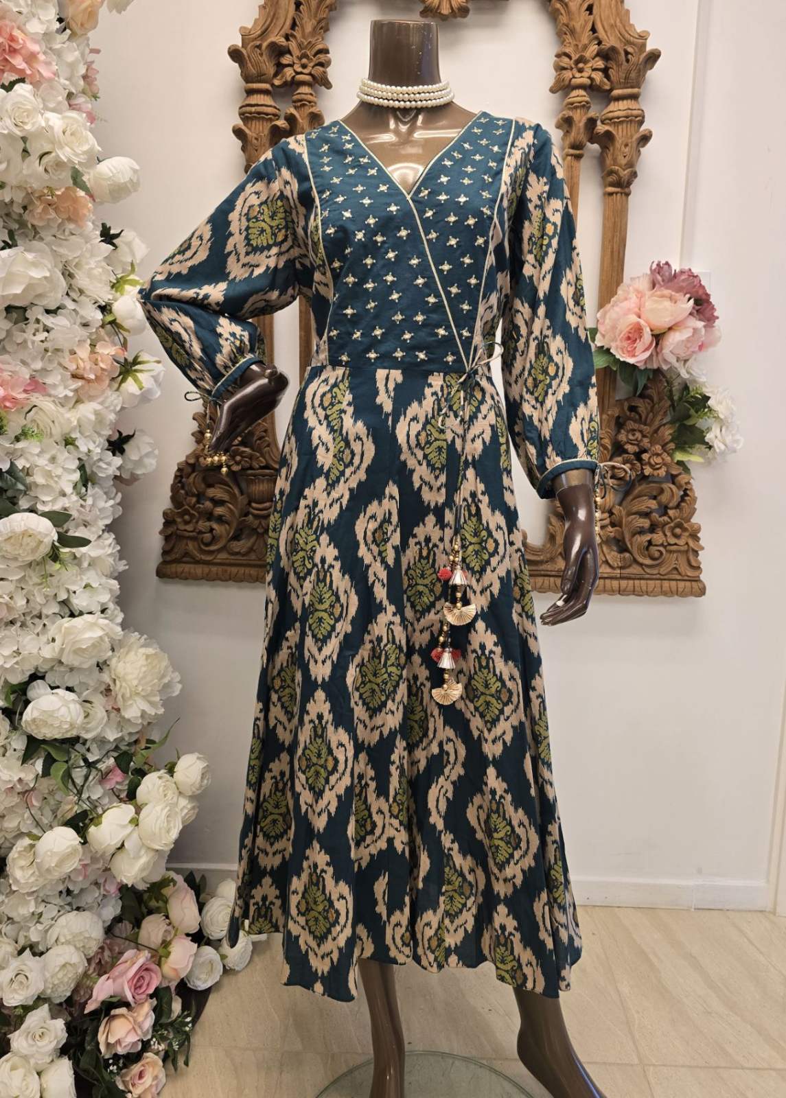 Teal Mirage Maxi Dress