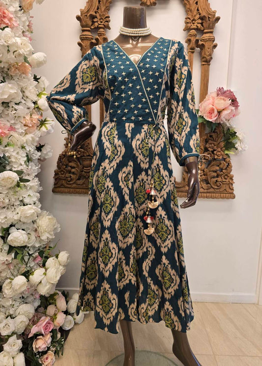 Teal Mirage Maxi Dress