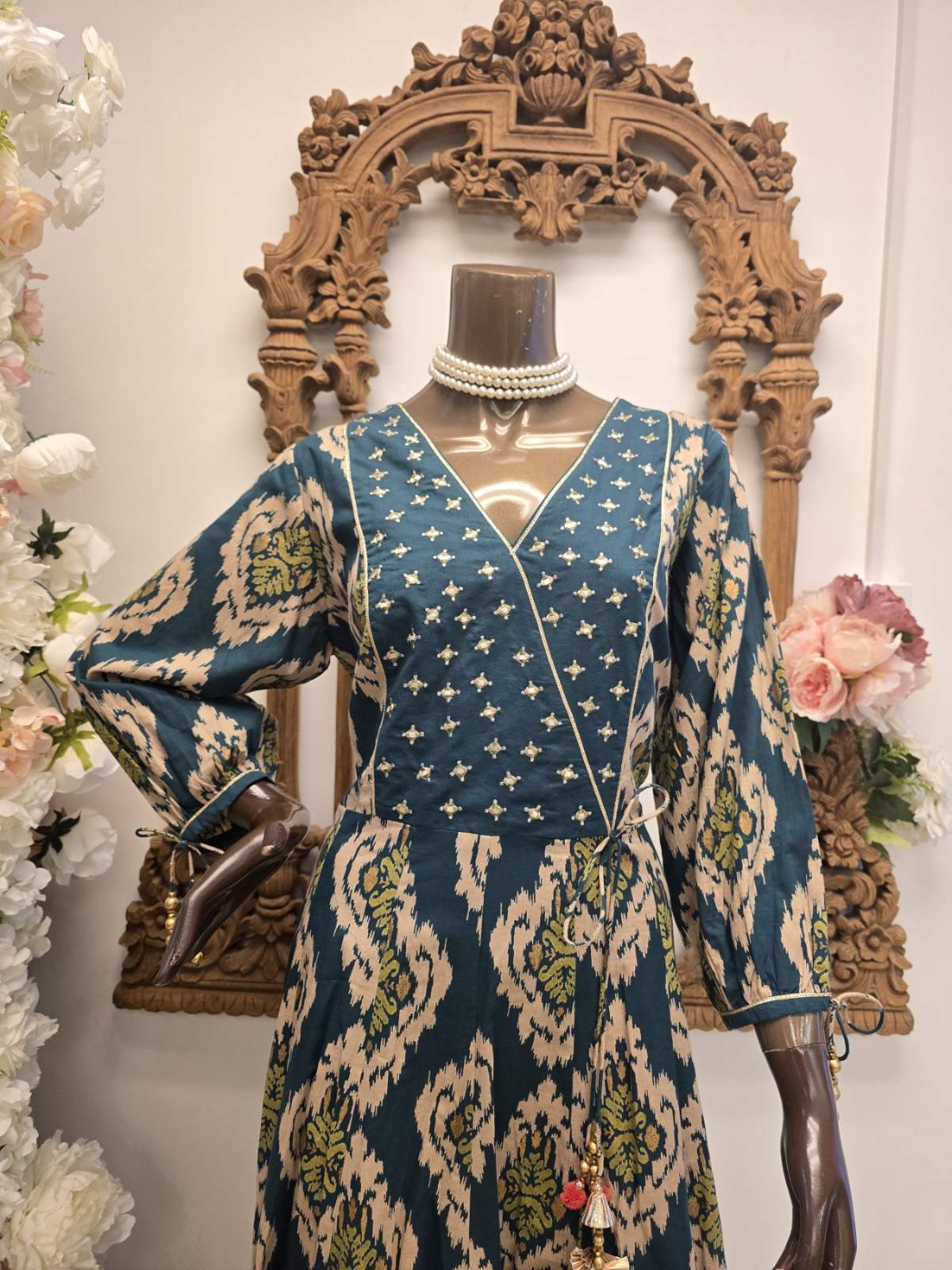 Teal Mirage Maxi Dress