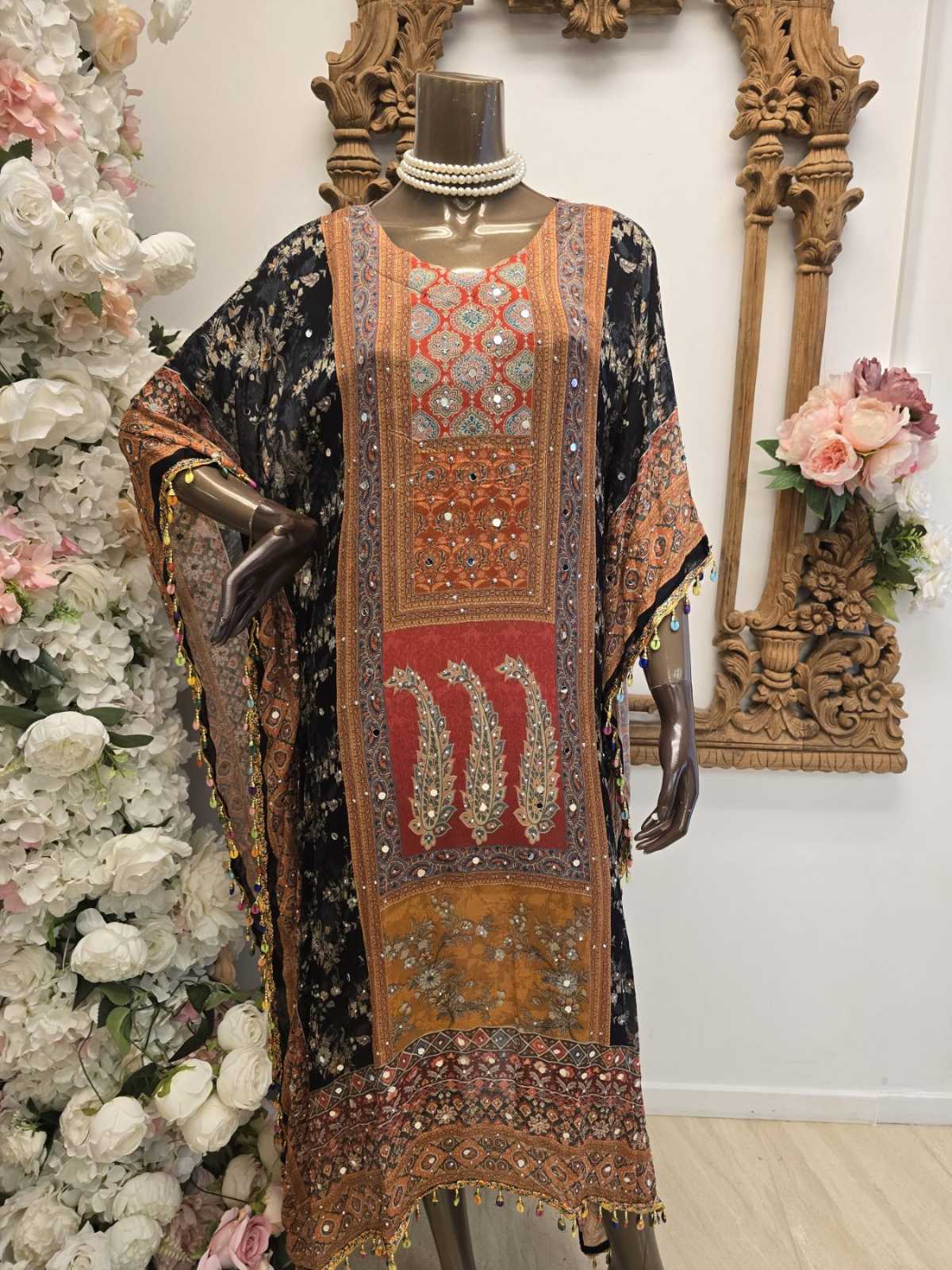 Spice Bloom Kaftan with Pants