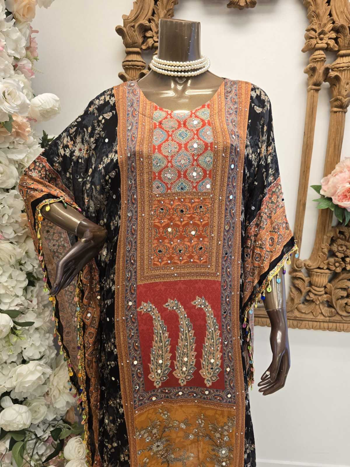 Spice Bloom Kaftan with Pants