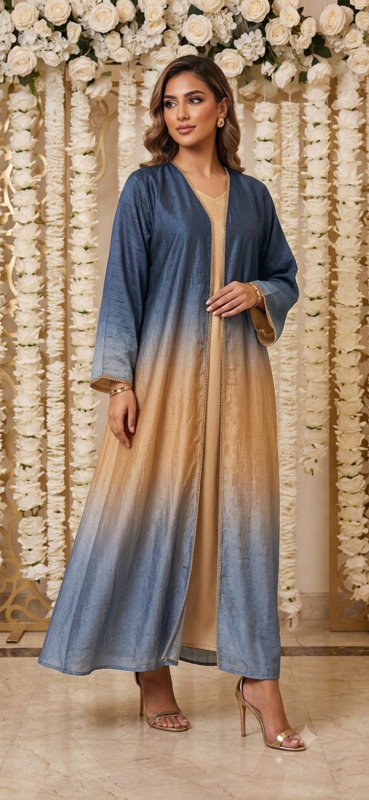 Ombre Blue & Sand Abaya
